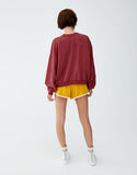 Bardot neckline top sweatshirt